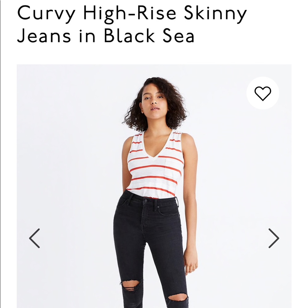 Madewell curvy high rise skinny jeans